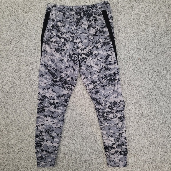 US Army Mens Digital Camo Jogger Sweatpants Grey Black Pixel Camouflage Medium - Picture 3 of 9